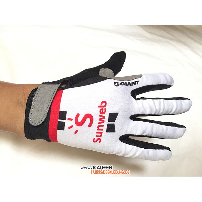 2020 Sunweb Lange Handschuhe Wei